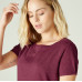 Women's Cotton Gym T-shirt Regular fit Boat neck Clothing, Women Active Wear, T-shirt / Tops, Fashion image